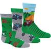 Socks4Fun Calzini da donna e ragazzo, 6 paia, colorati, Trattore., 27-30