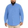 Van Heusen Camicia da Uomo a Maniche Lunghe Senza Pieghe, con Bottoni, Blu Riviera, 4XL, Blu Riviera, 4XL (Alto)