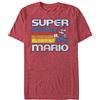 Nintendo T-Shirt da Uomo Super Mario Running Retro Stripe, Erica Rossa., XL