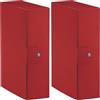 Esselte C28 EUROBOX Cartella per Progetti, 25 x 35 cm, Dorso 8 cm, Rosso, Confezione da 1, 390328160
