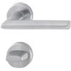 HOPPE maniglia Stoccolma con rosette WC, acciaio inox opaco, 3080763