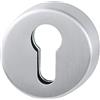 Hoppe rundrosette con PZ FORATURA | Cilindro a Profilo | Casa tuere | Diametro 52 X 8 mm | in acciaio inox opaco, 1 pezzi, 10799485