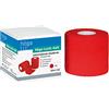Höga-Lastic-antiaderente rosso, GARZA ADESIVA colorata (a chinarsi come anche per antiaderente fine) benda con corto treno - 6 cm x 5 m dell'applicazione, traspirante, antiscivolo, elastico