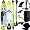 THUNDER® Stand Up Paddle Board | VELA | 320x75x15cm | Lime | Fino a 150kg | Set completo | Gonfiabile | Paddleboard | Accessori SUP | Sedile Kayak |