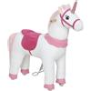 AIYAPLAY Cavallo da cavalcare su ruote - Cavallo giocattolo con design a forma di unicorno - Bianco