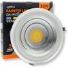 GASIASHOP SRL FARETTO COB LED DA INCASSO ROTONDO 30W COLORE BIANCO CCT SWITCH CON SELEZIONE TEMPERATURA DI LUCE 3000K - 4000K - 6500K