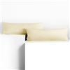 DecoKing Set di 2 federe 40 x 200 * 2 cm, jersey 100% cotone pettinato, chiusura a cerniera Avorio Amber