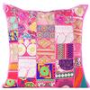 EYES OF INDIA - 16 rosa patchwork colorato decorativo divano divano cuscino federa cuscino tiro bohémien accento indiano bohémien chic fatto a mano copertura solo