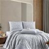 ZIRVEHOME Biancheria da letto 135 x 200 cm, 2 pezzi, copripiumino 135 x 200 cm, design moderno a righe zebrate in elegante grigio e bianco. Set di biancheria da letto in cotone 135 x 200 cm