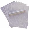 Syntego Carta A4 glitterata, colore argento scintillante, morbida al tatto, non perde glitter, spessore 150 g/mq. Confezione da 10 fogli