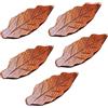 DOITOOL Set 5 Pezzi Poggia Posate in Legno Forma Foglia Elegante per Bacchette Forchette e Cucchiai Decorazione Tavolo da Pranzo