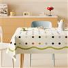 FANSU Tovaglia Cerata Impermeabile, Tovaglia Plastificata Rettangolare Quadrata Antimacchia Stile Polka Dot Copritavolo Giardino PVC Proteggi Tavolo per Esterno Cucina (Polka Dot,90x140cm)
