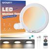 wowatt Plafoniera Con Sensore di Movimento - Plafoniera LED Soffitto 19cm 3000K 4500K 6500K Rotonda Plafoniere con Sensore Crepuscolare Dimmable Lampada per Corridoio Cucina Bagno Camera