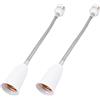 WANGCL 2PCS E27 Base della Lampada Flessibile A Collo di Coca Adattatore di Estensione per Lampadina di Regolazione della Luce -28cm