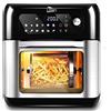 Uten Forno 10 L, Friggitrice Ad Aria 12 In 1, Forno Ad Aria Calda con LED Touch Screen, Senza Olio 1500W XXXL, Acciaio Inox, Ricette PDF