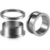 Homxi 2 PCS Kit Dilatatore 25mm,1 inch Dilatatore Lobo Acciaio Inossidabile Rotonda Dilatatori Lobo Kit Argento