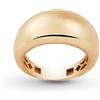 Artlinea, Anello a Fascia Bombato in Oro Giallo Lucido 18 Carati, Gioiello Realizzato Interamente in Oro 750 con Esclusiva Lavorazione Lucida, Made in Italy