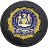 DOGOZ Distintivo del tenente della polizia della città di New York con custodia in pelle intarsiata, accessorio decorativo per costume