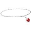 Kristallwerk Cavigliera in argento 925 con cuore Swarovski, vari colori, argento, colore: Siam AB, cod. 622810208ABHERZFKS
