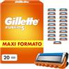 Gillette Lamette Fusion 5, 20 Cartucce per Rasoio Barba Uomo, Multicolore