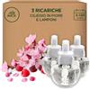 Airwick Air Wick Ricarica per Diffusore Elettrico di Oli Essenziali, 3 Ricariche, Fragranza Fiori di Ciliegio e Lamponi, 3x19ml