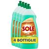 Sole Detersivo Piatti a Mano Limone, Formula Sgrassante, Rimuove le Incrostazioni-1Lx4