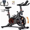 GIDGIMO Cyclette da Casa 2026 con Resistenza Magnetica Regolabile 100 Livelli, Spinning Bike Silenziosa con Schermo LCD, Sedile Traspirante, Sensore di Frequenza Cardiaca, Capacità Massima 150KG