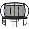 JUMMICO Trampolino da Giardino per Bambini con Rete di Sicurezza - Diametri 228, 305, 366, 427 cm - Tappeto Elastico e Molla Portata Massima 150 kg