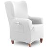 textil-home Textilhome Copripoltrona Orecchioni TEIDE Elasticizzata 70-100 cm Bianco