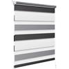 WOLTU Tenda a Rullo per interni Doppio Strato Giorno e Notte, Fissaggio a Morsetto Senza Foratura per Finestra o Porta,80x150 cm [Larghezza Tessuto: 77 cm], Bianco+Grigio+Antracit