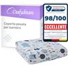 Dailydream Coperta con Peso per Bambini | 90x120 | 2,3 kg | Motivo Foresta | in 100% Cotone | con Riempimento di Perle di Vetro | Coperta Pesante per Dormire | Weighted Blanket | Coperta Terapeutica |
