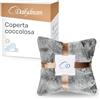 Dailydream Coperta in finta pelliccia, calda, morbida, di lusso, 150 x 200 cm, grigio