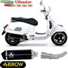 Arrow Scarico Completo Piaggio Vespa GTS 300i.e 2018 Arrow Moto Terminale Urban Nero