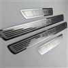 Fransande 4 Pezzi Acciaio Inox Battitacco per Auto, per Op-El Vauxhall Astra G H J K GTC 2010-2020, Pedale di Benvenuto Protezione Plates Anti-Graffio Scuff Styling Decorativi Accessori,Silver