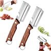 Generic Pelapatate 3 in 1 e Apribottiglie in Acciaio Inox, Pelapatate Professionale, Pelaverdure Multifunzione con Manico in Legno Ergonomico e Anello di Sospensione, Utensile per Frutta e Verdura(B)
