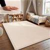 Paco Home Tappeto Bambini Cameretta Bambina Ragezzi Tappeto Morbido Antiscivolo Moderno, Dimensione:100x200 cm, Colore:Crema