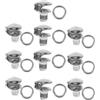 Mipcase Ganci per Lacci Scarponi 10 Pezzi Metallo Argento per Montagna | Accessori Scarpe Diy, Montaggio Semplice e Rapido, Formato Compatto da Conservare e Riporre Facilmente