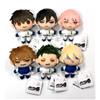 Peluche mascotte seconda stagione Ace of Diamond Act II set di 6 figurine da ...