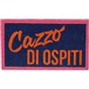 Fisura - Zerbino ingresso casa "C*zzo di ospiti" in fibra di cocco con base antiscivolo in PVC, tappeto interno divertente dipinto a mano, 70 x 40 cm, zerbino casa umoristico colorato