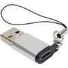 PremiumCord Adattatore USB-C Femmina a USB A Maschio F/M, Gen 1, Super Velocità 5 Gbit/s, Type-A Maschio, Type-C Femmina, Occhiello Per Chiave, Colore Nero