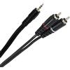 Plugger Câble Y mini Jack mâle stéréo/RCA mâle 1,50 m Noir