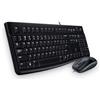 Logitech MK120 Kit Tastiera e Mouse Cablati, Layout Ceco-Slovacco, Nero