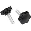 Haogui 5/10 Pezzi M5 M6 M8 a Forma di Stella con Filettatura, Maniglia serraggio, bullone in bachelite, manopola, Vite, Attrezzatura Industriale, Acciaio plastico