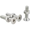 Haogui Set di Viti e Dadi M3 M4 M5 M6, bulloni esagonali a brugola, for Macchine in Acciaio Inossidabile(Flat Head,18MM (10SET)_M4)