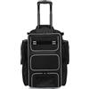 Generic Borsa da Baseball Carrello Trolley Organizzatore Attrezzatura Valigia Sportiva Struttura Rigida in 900DPU con Ruote Scorrevoli E Maniglia Retraibile, Array, Nero, 36 25 60