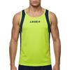 LEGEA Canotta da Atletica e Running Corfù Senza Maniche Sportiva Traspirante microfori Uomo Giallo Fluo Blu