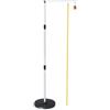 APLVFFZH Allenatore Salto Regolabile Realizzato con Palo Verticale in Acciaio Barra Misuratrice Orizzontale Marcatore Mobile E Base Rotonda Adatto Ad Atleti di, 1.25-2.45m, With Leather Ruler