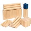 Yunmeryker Gioco di Lancio in Legno per Esterno, Gioco da Giardino per Adulti e Bambini 36+ Mesi, Gioco Kubb standard