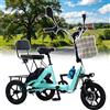 Generic Triciclo elettrico pieghevole per adulti, portata massima 200 kg, autonomia 40 km, 3 modalità di guida, display LCD, cestino posteriore, sedile, faro anteriore, clacson, colore verde.
