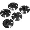 MAGT Accessorio Bastone Neve Accessori Bastoni Neve Bastone Neve Leki Accessori, Kit di Accessori in Gomma Resistente per Neve/Fango/Sabbia/Marciapiedi/Ghiaia/Pietra (5PCS) (Colore : Black)